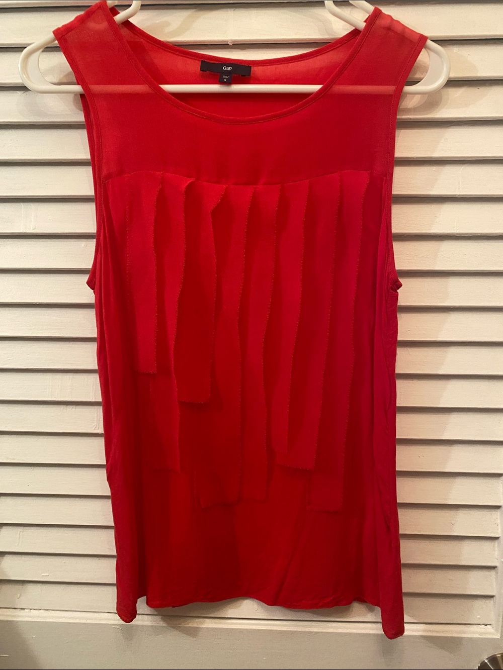 GAP Pink Sleeveless Pleated-Front Tank